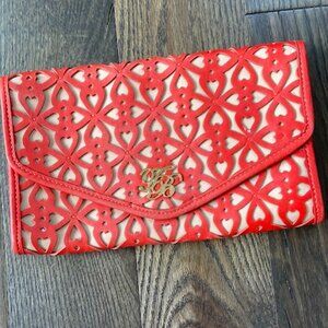 Ted Baker London Clutch Dark Orange/Beige Patterned